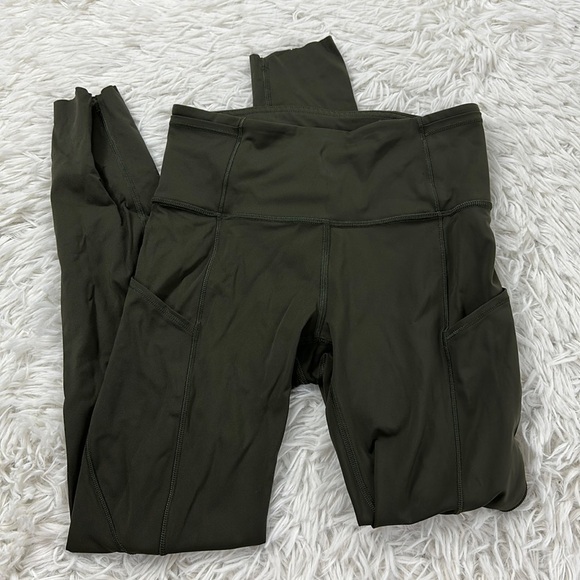 Lululemon Fast and Free Tight II 25" *Non-Reflective Nulux Dark Olive - Picture 1 of 8